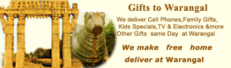 Gifts to Warangal - We deliver cell phones, family gifts, kids specials,TV & Electronics & more other gifts to Warangal