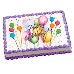 Click Here For Bigger Zoom - Birthday Special Rectangular Cake  - 1.5 Kg
