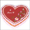 Red Heart Cake - 2 kg Fresh Cream Cake - Click here to View more details about this Product