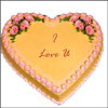 Yellow Heart Cake - Fresh Cream Cake - Click here to View more details about this Product