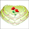 Two-Tier Heart Cake  - Fresh Cream Cake - Click here to View more details about this Product