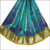 Peacock Blue Pattu Parikini with contrast border - Click here to View more details about this Product