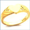 Gold (22k ) Heart  Ring - p03007 - Click here to View more details about this Product