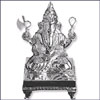 Shri Ganesh Silver Idol - p02074 - Click here to View more details about this Product