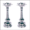 Silver Lamp Stands - 2 no - Click here to View more details about this Product