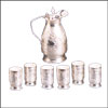 Jug with Six Glasses - Silver - Click here to View more details about this Product