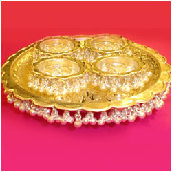 Click Here For Bigger Zoom - Silver Plate with Four Bowls
