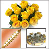 Flowers n Choker Pearl Rakhi - Click here to View more details about this Product