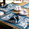 Set of Hand Block Printed Table Mats with 6 Napkins - Click here to View more details about this Product