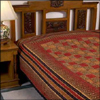 Hand Block Bagru Print Bedsheet with Discharge Effect - Click here to View more details about this Product