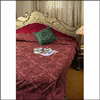 Cotton Bedcover - Embroidery and Mirror Work on Maroon - Click here to View more details about this Product