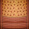 Cream and brown combination Pure Silk Printed Saree VSA-4 - Click here to View more details about this Product