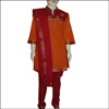 Mustard N Maroon Color Self Thread work cotton Dress(stitched)FD-12 - Click here to View more details about this Product