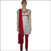 Half White N Pink colour Golden Work Dress - FD-17 - Click here to View more details about this Product