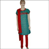 Peacock Green N Red colour Printed Dress - FD-18 - Click here to View more details about this Product