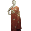 Rust colour 60gms Georgete Embroidery Saree ACS-29 - Click here to View more details about this Product