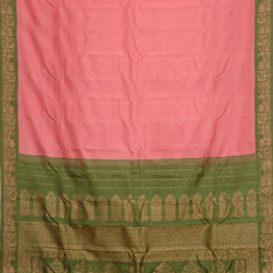 Click Here For Bigger Zoom - Gadwal Pattu Saree -  Pink colour