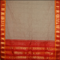 Click Here For Bigger Zoom - Grey Colour Gadwal Cotton Saree -ssc-28