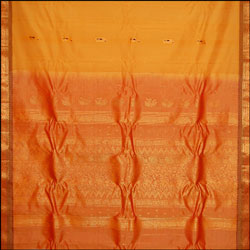 Click Here For Bigger Zoom - Gadwal Seiko Saree (Mustard) SSS-18