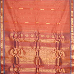 Click Here For Bigger Zoom - Gadwal Seiko Saree ( Rust) SSS-19