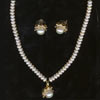 CZ Stones Pearl Set ( BAZ-02) - Click here to View more details about this Product