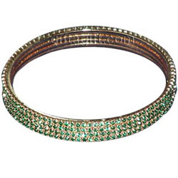 Click Here For Bigger Zoom - American Diamond Stone Bangles Set 4