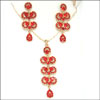 The designer jewelry set with hanging earrings - Click here to View more details about this Product