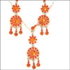 Multi colored semi precious silver plated set - Click here to View more details about this Product