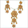 Multi colored semi precious silver plated set - Click here to View more details about this Product