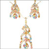 Multi colored semi precious silver plated set - Click here to View more details about this Product
