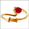 Heart shaped ruby  Gold Ring. - Click here to View more details about this Product