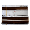 White Khadi Dhoti with  Green Zari  border - Click here to View more details about this Product
