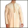 Off-White Silk Kurta Pyjama - Click here to View more details about this Product
