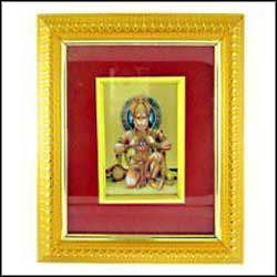 Click Here For Bigger Zoom - 24 CARAT GOLD PLATED LORD HANUMAN(JPSES9029)