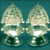 Two Silver Diyas - Click here to View more details about this Product