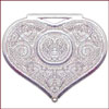 Heart shaped silver trinket box - Click here to View more details about this Product
