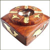 A square shaped wooden ashtray - Click here to View more details about this Product
