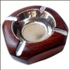 Wooden ashtray with stainless-steel casing - Click here to View more details about this Product