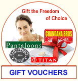 Gift Certificates  to India