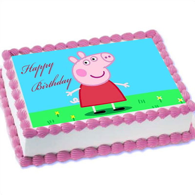 Peppa Pig - 2kgs (Photo cake) - send Cartoon Photo Cakes to India,  Hyderabad | Us2guntur