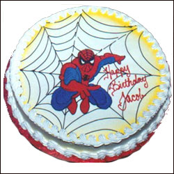 Spiderman Cake  Kg Fresh Cream Cake (Photo Cake) - send Cartoon Photo  Cakes to India, Hyderabad | Us2guntur