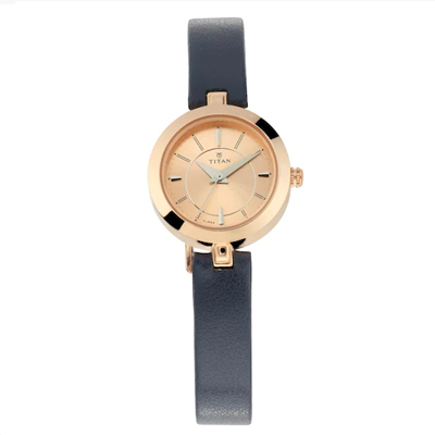 Titan ladies leather watches clearance