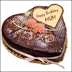 "Heart shape chocolate flavor cake - 1kg  , Chocolate Bouquet - Click here to View more details about this Product