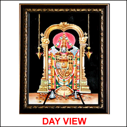 "Balaji  - Day n Night View - Size (13x16 Inches) - Click here to View more details about this Product
