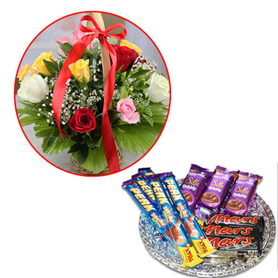 "Choco Thali, Flower Basket (8th ) - Click here to View more details about this Product