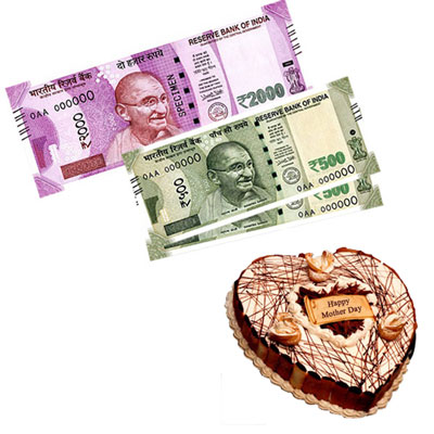 "Cash - Rs. 3,001 with  cake - Click here to View more details about this Product