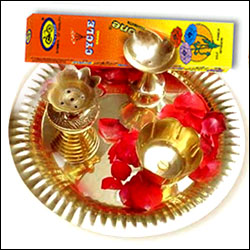 "Brass puja thali  - Small - Click here to View more details about this Product