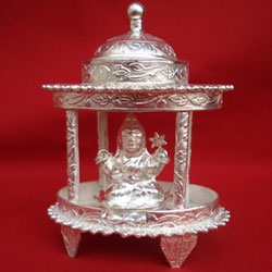 "Silver Pooja Mandir with Lakshmi - Click here to View more details about this Product