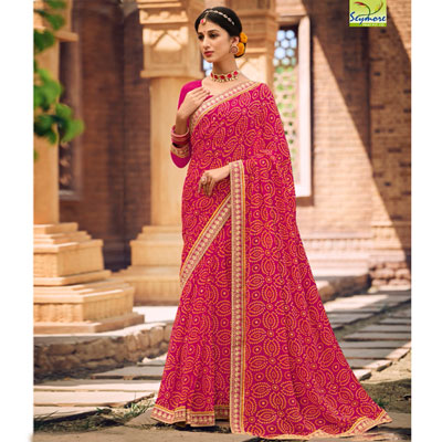 "Fancy Silk Saree Seymore Chunriya -11298 - Click here to View more details about this Product