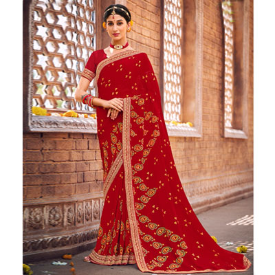 "Fancy Silk Saree Seymore Chunriya -11304 - Click here to View more details about this Product